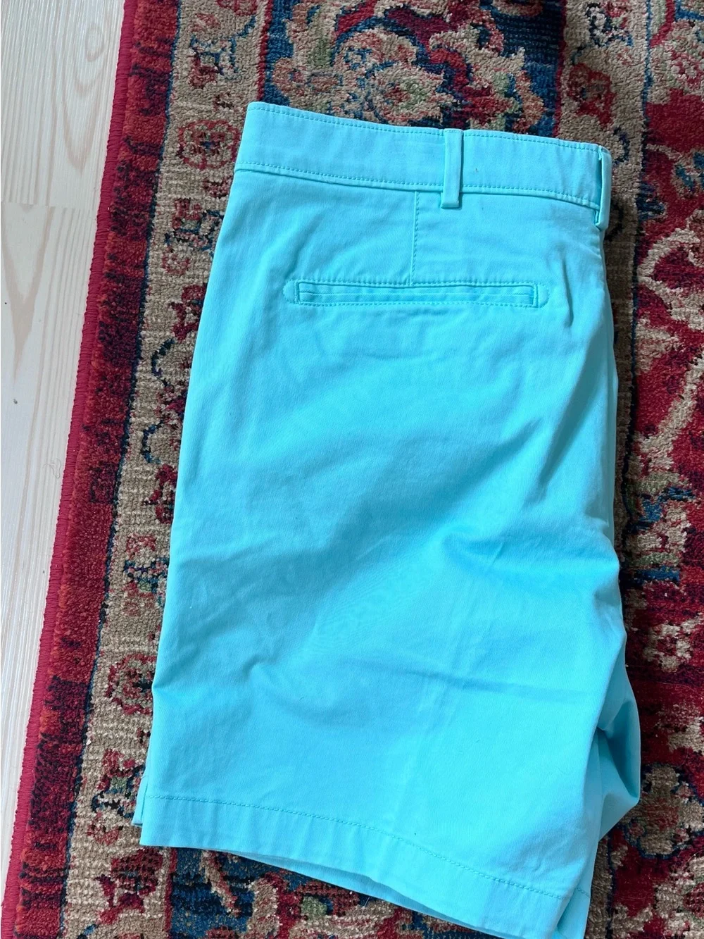 Daniel Cremieux Turquoise Flat-Front Cotton Shorts
